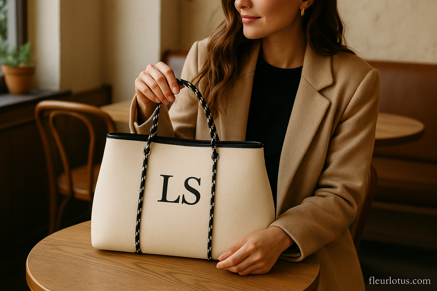 Lifestyle photo with minimal black trim